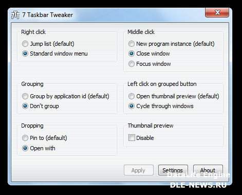Windows 7 Taskbar Tweaker Windows 7 Taskbar Tweaker