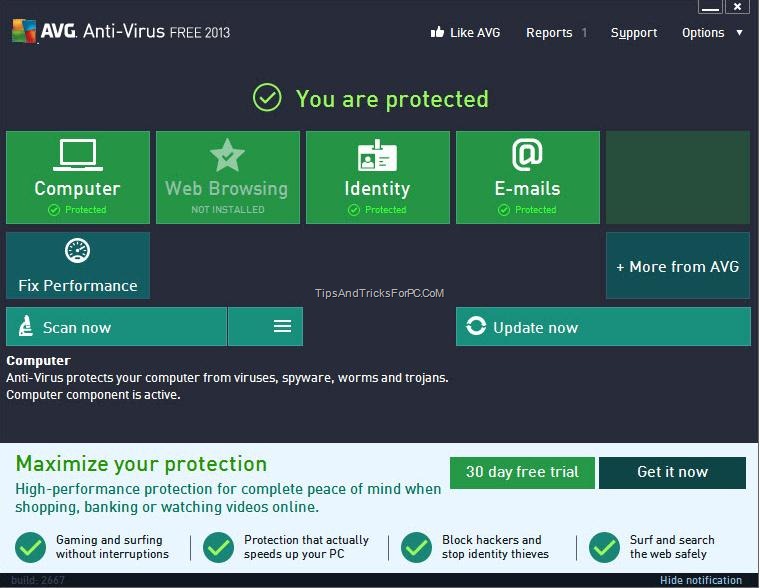 AVG Anti-Virus Free 2013