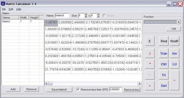 Matrix Calculator 1.4