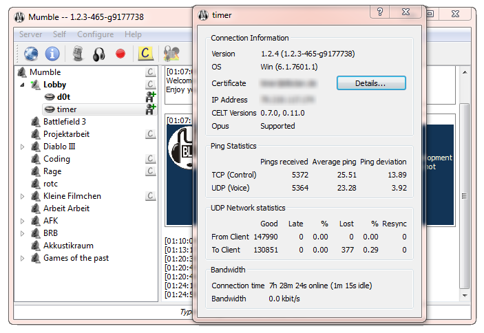 Mumble 1.2.3