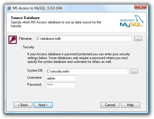 MS Access To MySQL
